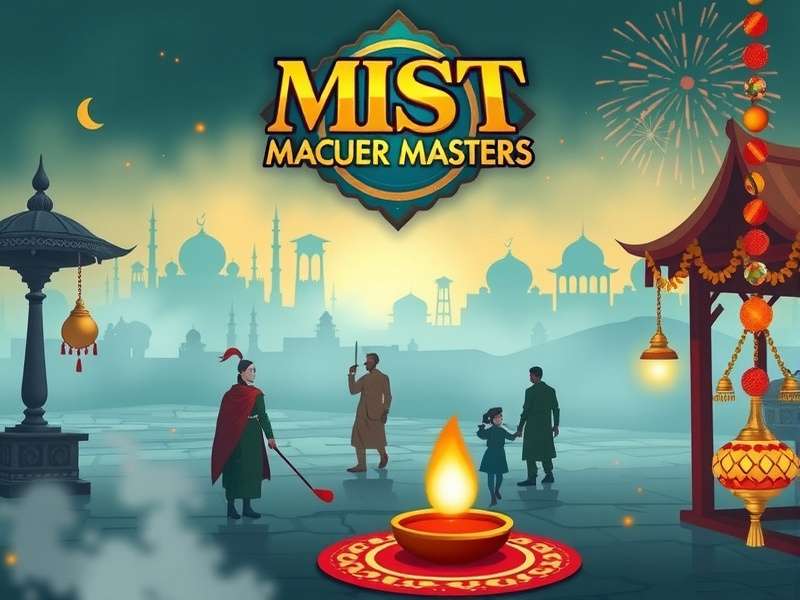 Mist Maneuver Masters Diwali event screenshot with fireworks and traditional decorations